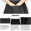 Black unisex waist apron featuring a long strap design and three big pockets