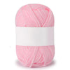 Pink soft milk cotton knitting yarn in a ball