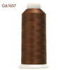 Spool of brown embroidery thread labeled Col.1657