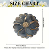 A single, large, grey-blue floral placemat with gold accents shown against a white background.