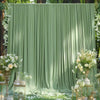 Burgundy Velvet-Look Polyester Backdrop Curtain