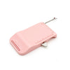 A pink magnetic seam guide with a stitch gauge used for sewing.