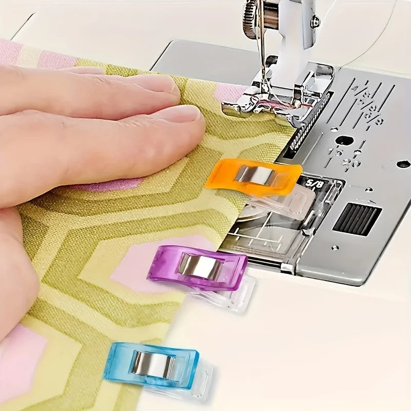 Colorful U-Shaped Sewing Clips for Fabric Edging and Crafts