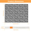 Product dimensions showing a rectangular surface and an acrylic marker for a DIY coloring blanket.