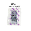 A package containing 10 high-strength sewing machine needles, labeled HA x 1 16/100.