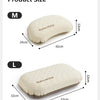 Diagram showing the size difference between Medium and Large inflatable camping pillows.