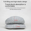 Gray baby head and neck support pillow shown with measurements of 6cm and 4cm
