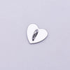 Silver metal heart charm connector for phone cases