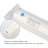 A roll of white hydrosoluble nonwoven embroidery stabilizer packaged in a clear plastic bag.