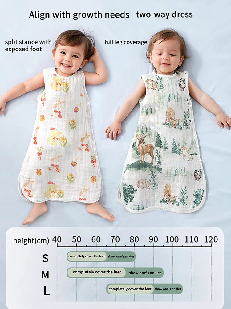 Two-way dress for baby with split stance and full leg coverage