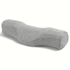 A gray memory foam cervical pillow designed for neck support.