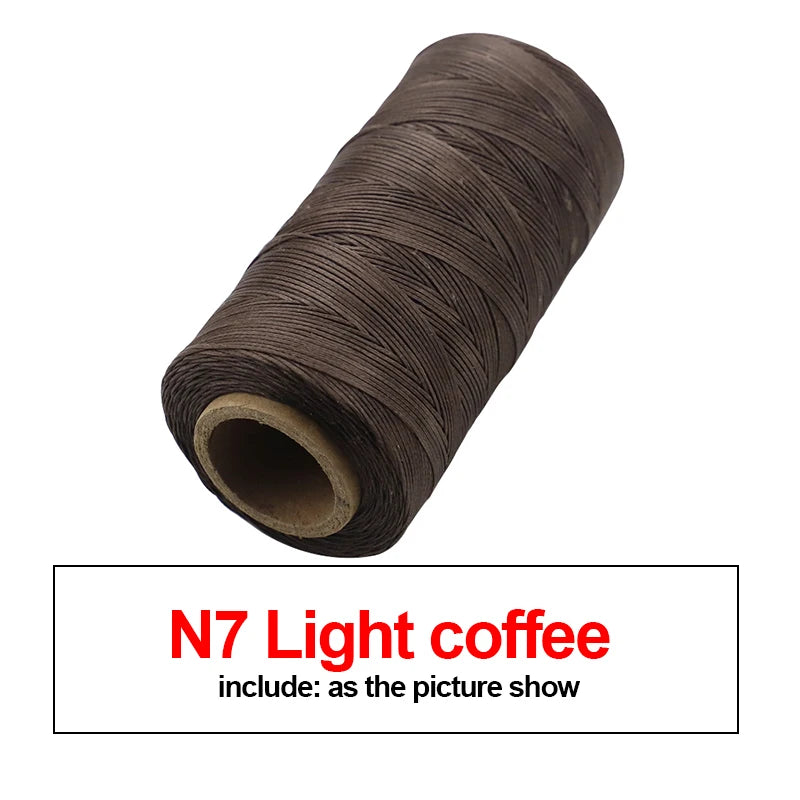 Roll of N7 Light coffee waxed thread for leather and crafting