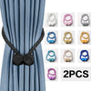 Set of decorative curtain tiebacks featuring strong magnetic rope in various colors and finishes.