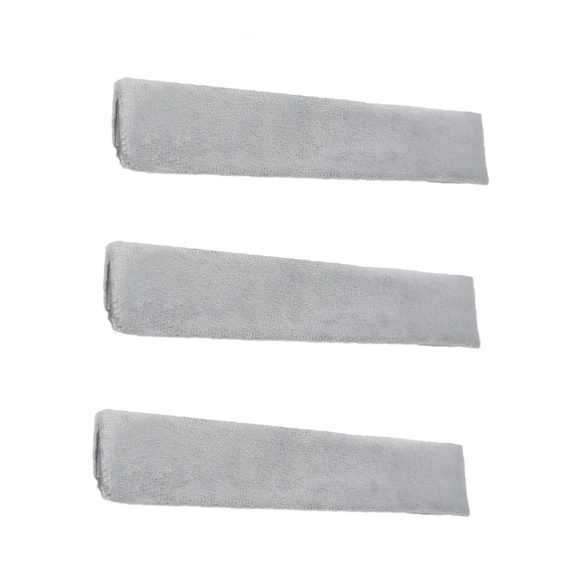 A set of three gray, rectangular oil-proof door handle covers.