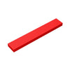 A red, rectangular piece of high-tech puzzle building block.
