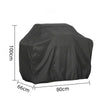 Black heavy-duty BBQ grill cover shown with dimensions 100cm height by 66cm width and 80cm depth.