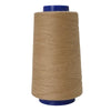 A spool of heavy-duty waterproof sewing thread with a beige core and blue plastic cap.