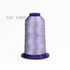 A spool of purple high tenacity polyester embroidery thread labeled Col. 1460