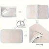 A set of clear plastic pads used for ironing, showing various sizes and applications.