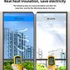 Comparison of window film effectiveness showing heat blocking before and after application.