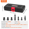 A black storage case containing a multi-size thread restorer kit with various sizes of drill bits and tools.