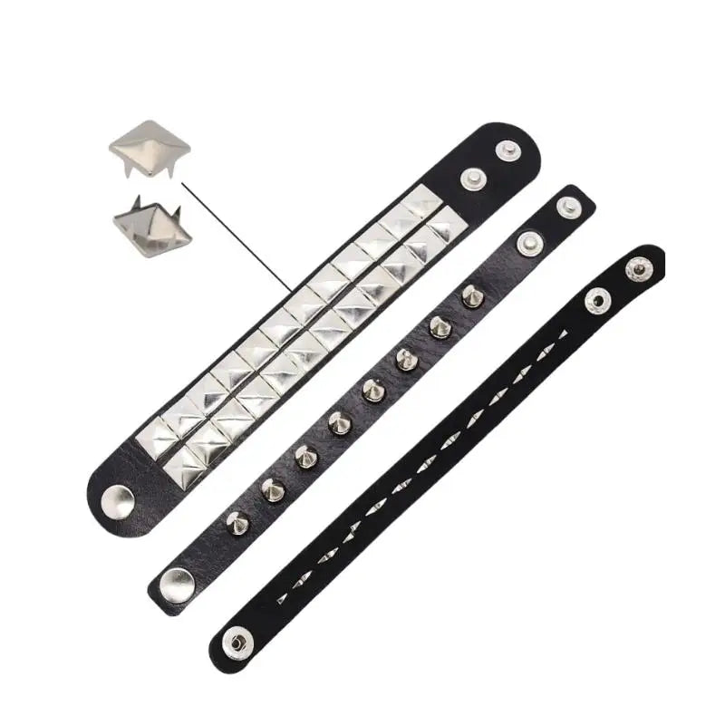 Square Pyramid Metal Studs for DIY Leathercraft and Punk Fashion