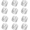 A set of elegant metal napkin rings for table decoration, shown in various styles and angles.