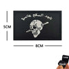 Blackbeard skull pirate flag embroidered patch with hook and loop backing
