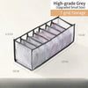 High-grade grey 7-grid storage drawer organizer for undergarments and accessories