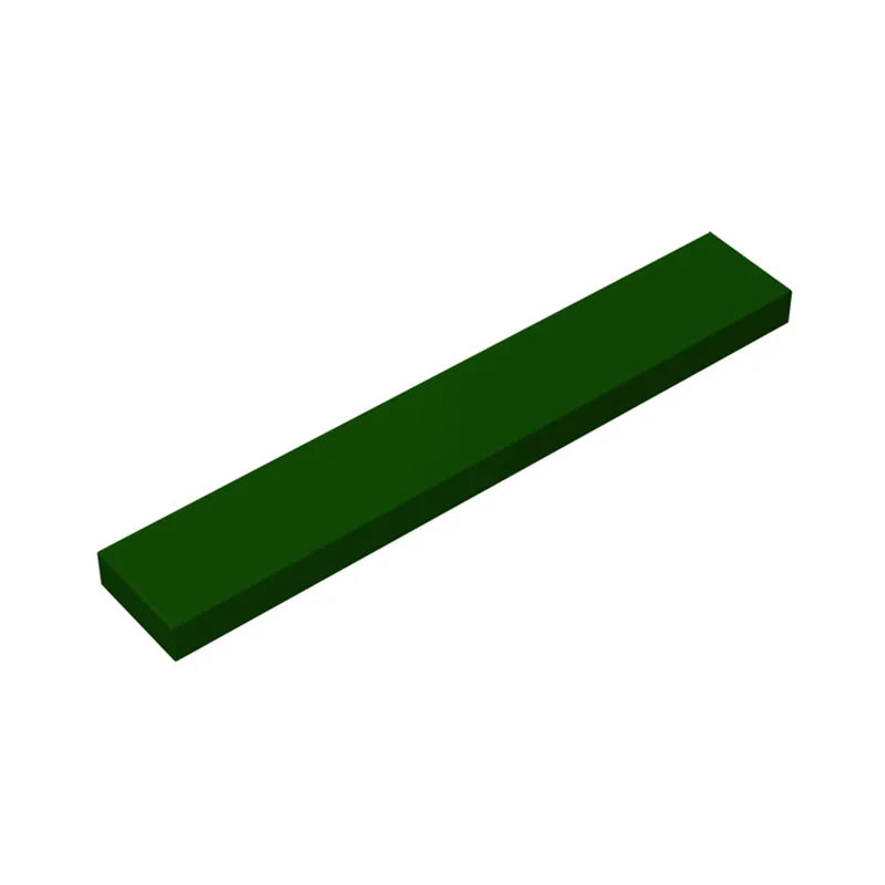 A rectangular green puzzle building block.