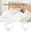 Pack of 2 pillow cases for Queen and King size pillows with woven wicker frames