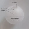 A white frosted threaded dome lampshade with a 2cm gas exchange hole and a diameter of 10cm.