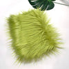 Bright lime green faux fur plush fabric for sewing and crafting
