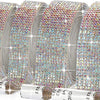 Rolls of crystal rhinestone sticker ribbon with diamond trim for crafts and decor