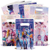 A collection of cartoon paper gift bags featuring various female characters and colorful designs for parties and small treats