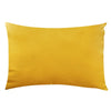 A solid golden yellow velvet throw pillow cover.