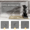 Coffee absorbent pad used as a drainer mat for coffee machines