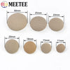 A set of round fabric-covered shank buttons in various sizes, ranging from 11mm to 30mm.