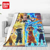 Anime character flannel throw blanket featuring characters from Dragon Ball Z