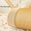 A close-up of a beige velvet sofa cushion cover with a non-slip design texture.