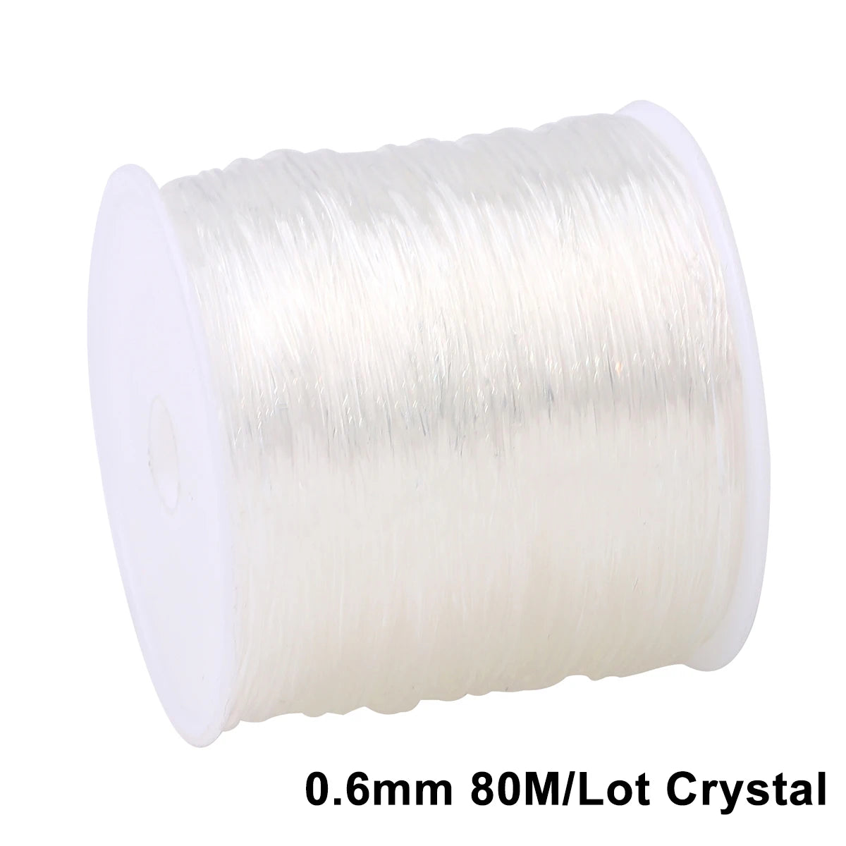 A spool of 0.6mm 80M lot crystal transparent elastic cord for jewelry making