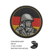Embroidered patch featuring a German flag background with an eagle silhouette.