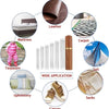 A collection of various sewing tools including leather, mattress, carpet, and canvas materials.
