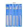 A set of 25 stainless steel double-pointed knitting needles in various sizes ranging from 2.0 mm to 4.0 mm.