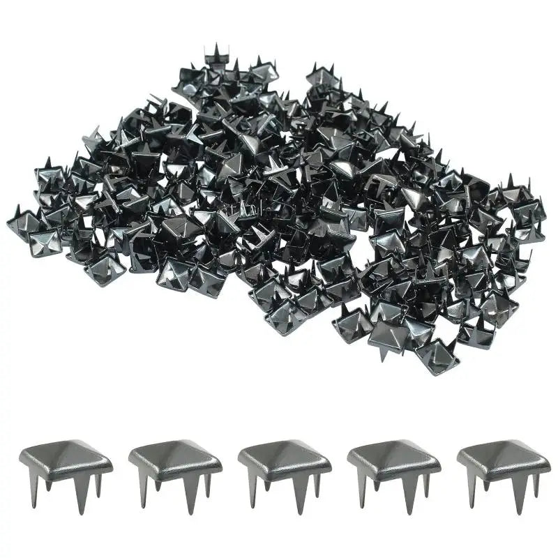 Square Pyramid Metal Studs for DIY Leathercraft and Punk Fashion