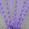 Purple glitter fringe door curtain for home decor with gathered strands