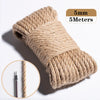 A roll of 5mm natural jute twine measuring 5 meters for crafts and decor.