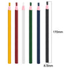 A set of six fabric chalk markers in various colors and sizes shown vertically.