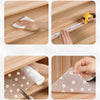 Hands demonstrate the use of a reusable silicone drawer mat for kitchen and cabinet protection.