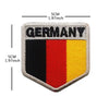 Embroidered Germany flag hook and loop patch featuring the black, red, and gold horizontal stripes.